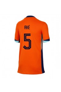 Nederland Nathan Ake #5 Voetbaltruitje Thuis tenue Dames EK 2024 Korte Mouw